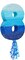 Blue Number 8 Pull String Pinata, Party Game for Kids, 16.5 x 11.3 In Fillable Hanging Decoration for 8th Birthday Decorations for Boys Girls, Holds Candy, Toys, Confetti